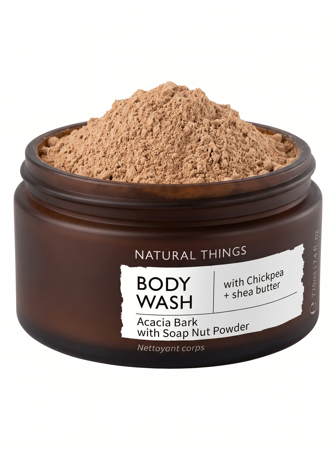 Jar of Natural Things soap nut powder body wash