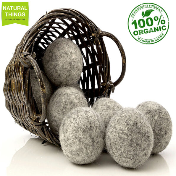 Organic natural wool laundry dryer balls