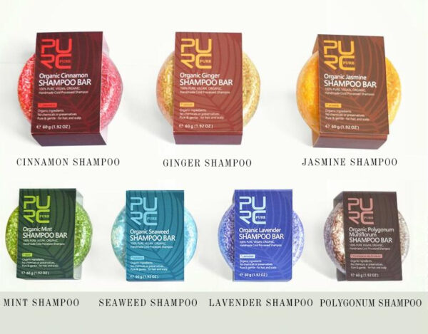 7 types Smell Organic shampoo soap 100% PURE and Vegan refreshing antidandruff and Magical treatment hair mask 60ml 3