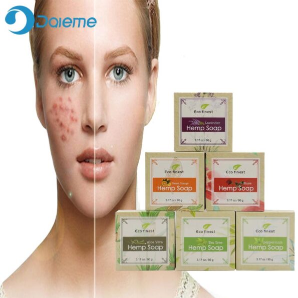 ECO finest 6 Pcs Natural Organic Melt Handmade Hemp Oil Soap Skin Care Revitalizing Scent with Tea Tree Rose Lavender 5