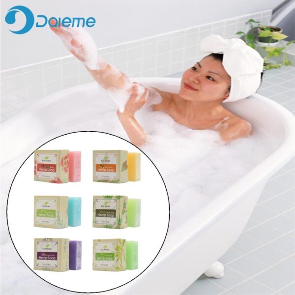 ECO finest 6 Pcs Natural Organic Melt Handmade Hemp Oil Soap Skin Care Revitalizing Scent with Tea Tree Rose Lavender 2