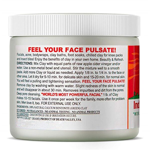 Skin Care Indian Healing Clay Face Mask Blackhead Remover Deep Cleansing Brightens Skin Tone Shrink Pores Moisturizing Masks 4