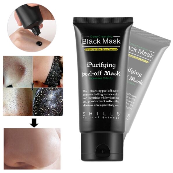 Bamboo Charcoal New Suction Face Deep Cleansing Black Mud Mask Blackhead Remover Peel-Off Mask Easy to Pull Out Blackheads TSLM2 2