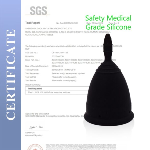Medical Grade Silicone Menstrual Cup Set Black Feminine Hygiene Cups&Foldable Esterilizador Copa Menstrual Cup Coupe Menstruelle 6