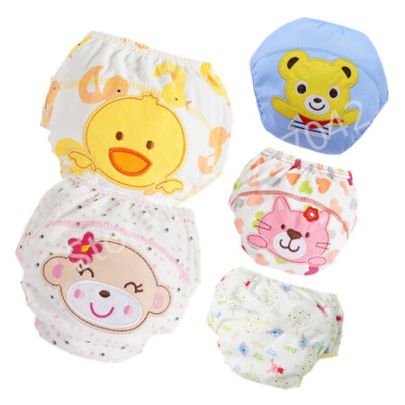 Baby Cotton Training Pants Panties Baby Diapers Reusable Cloth Diaper Nappies Washable Infants Children Underwear Nappy Changing 1