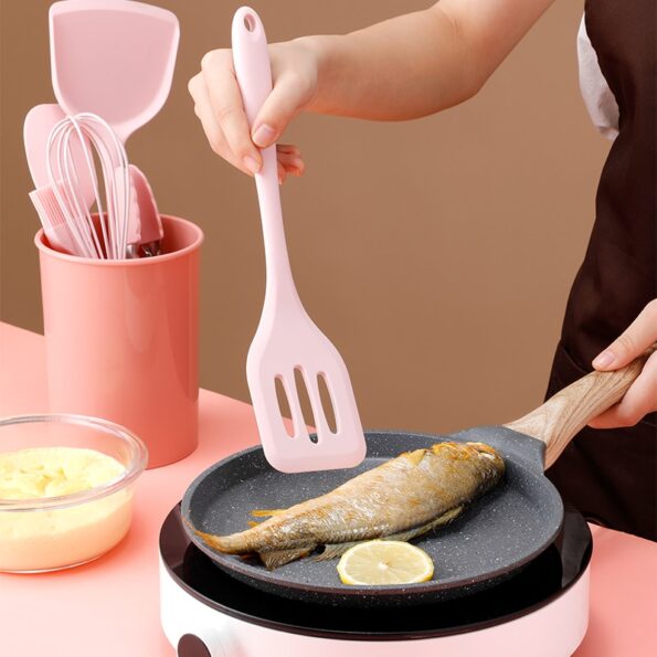 10 Pcs Heat Resistant Silicone Cookware Set Nonstick Cooking Tools Kitchen Baking Tool Kit Utensils Kitchen Accessories 2
