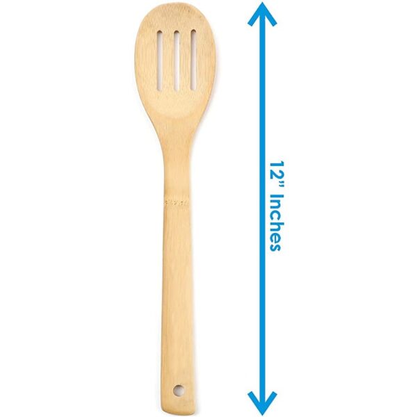 8PCS Organic Bamboo Cooking Utensils Set Wooden Spoons & Spatula for Cooking Nonstick Kitchen Utensil Set Kitchen Accessories 5