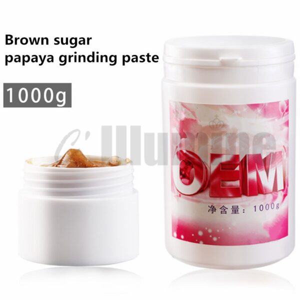 1000g Facial Body Scrub Cream Brown Sugar Papaya Body Exfoliation Chicken Skin Removal Follicular 3