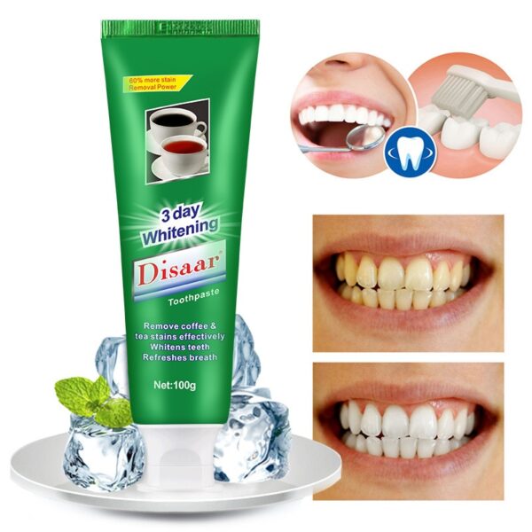 5PCS Mint Toothpaste Oral Care Fresh Breath Tea Stain Coffee Stain Toothpaste Tooth Care Natural Activated Charcoal Whitening 2