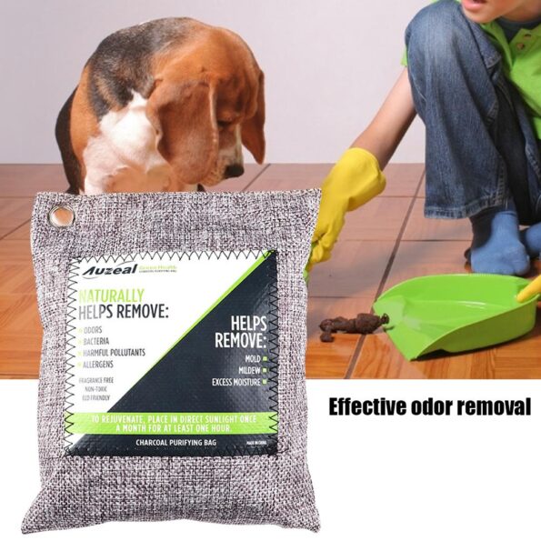 Breathe Green Charcoal Odor Eliminator Bags Activated Bamboo Charcoal Deodorizer Natural Freshener Remove Odor Moisture Car Home 2