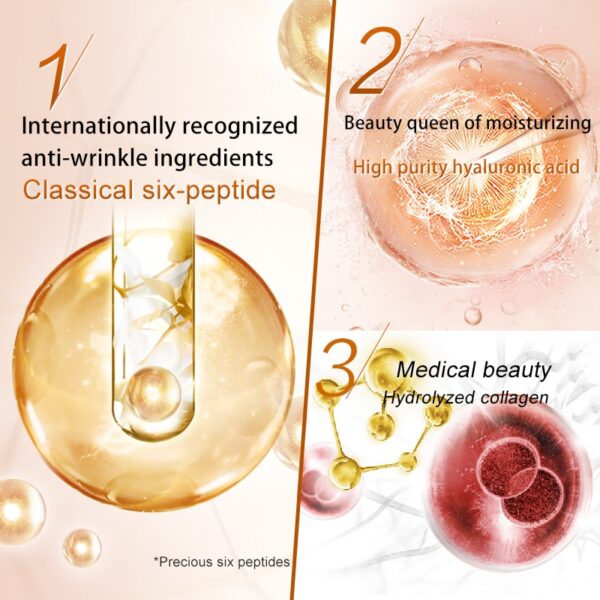 Anti Aging Wrinkle Remover Face Cream Dry Skin Hydrating Facial Lifting Firming Day Night Cream Peptide Serum 50g 4