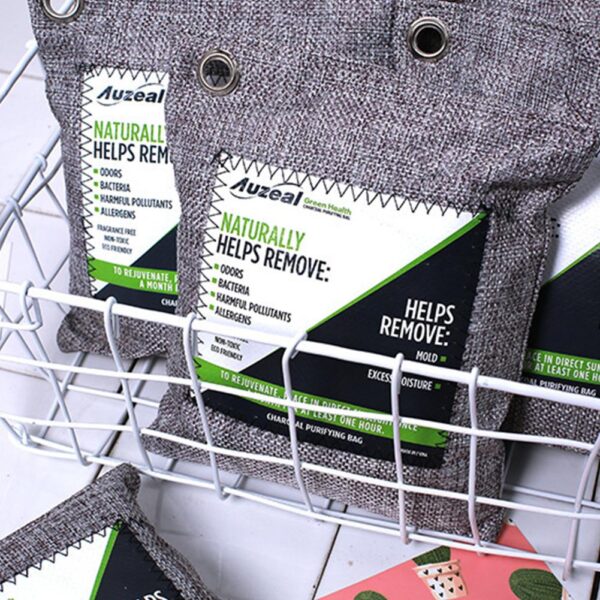 Breathe Green Charcoal Odor Eliminator Bags Activated Bamboo Charcoal Deodorizer Natural Freshener Remove Odor Moisture Car Home 5