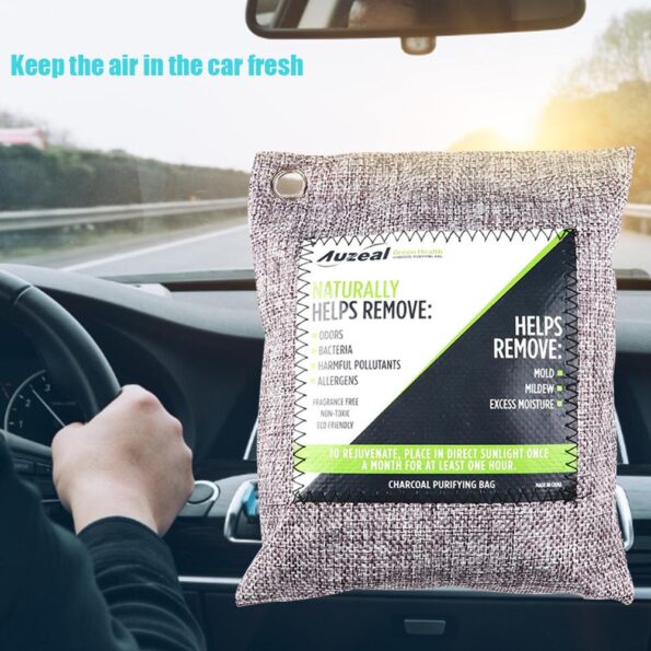 Breathe Green Charcoal Odor Eliminator Bags Activated Bamboo Charcoal Deodorizer Natural Freshener Remove Odor Moisture Car Home 6
