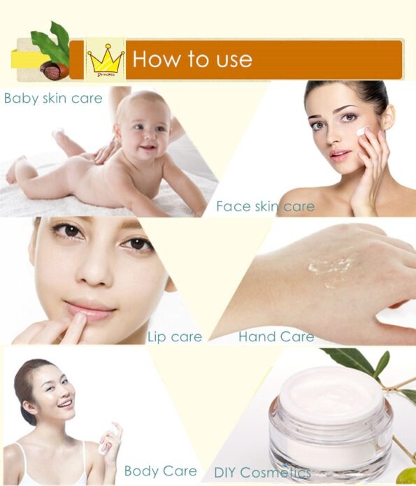 Dimollaure 100g Natural Organic Unrefined Shea Butter Oil Raw plant essential oil Nourishing Skin Care Cosmetics Base oil 6