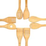 8PCS Organic Bamboo Cooking Utensils Set Wooden Spoons & Spatula for Cooking Nonstick Kitchen Utensil Set Kitchen Accessories 1