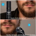 4 Pcs/set Barbe Beard Growth Kit Hair Growth Enhancer Set Essentital Oil Facial Beard Care Brush Set Product Best Gift for Men 1