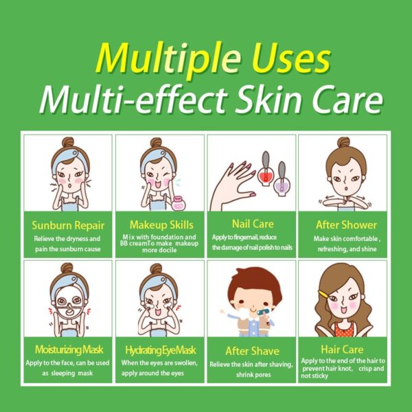 300g 99% Aloe Soothing Face/Hand/Body Gel Aloe Vera Gel Skin Care Remove Acne Moisturizing Day Cream After Sun Lotions Aloe Gel 5