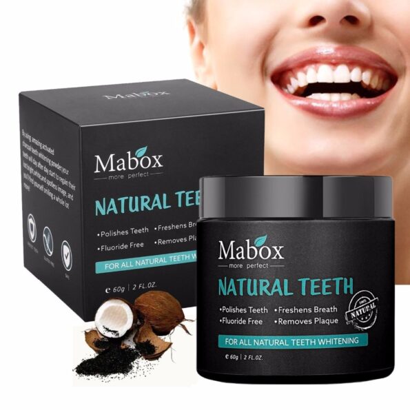 60g Tooth Whitening Powder Activated Coconut Charcoal Natural Teeth Whitening Charcoal Powder Tartar Stain Removal 5