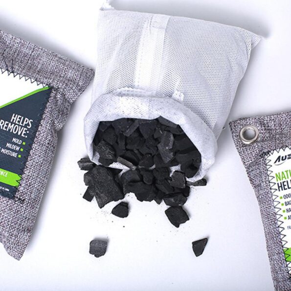 Breathe Green Charcoal Odor Eliminator Bags Activated Bamboo Charcoal Deodorizer Natural Freshener Remove Odor Moisture Car Home 4