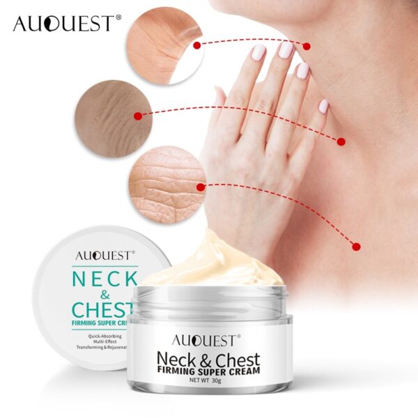 AuQuest Face & Neck Firming Cream Skin Lifting Wrinkle Removal Cream Woman Beauty Face Cream Skin Care 4