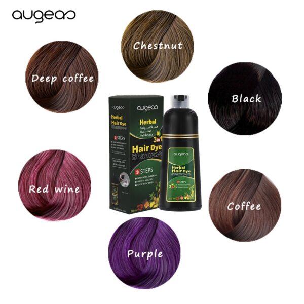 500ml Organic Natural Fast Hair Dye Only 5 Minutes Noni Plant Essence Black Hair Color Dye Shampoo for Cover Gray White Hair 5