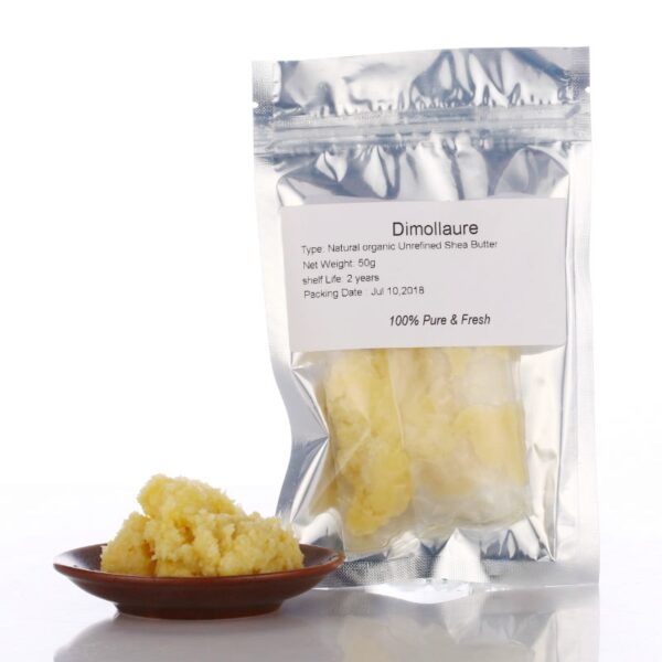Dimollaure 100g Natural Organic Unrefined Shea Butter Oil Raw plant essential oil Nourishing Skin Care Cosmetics Base oil 1